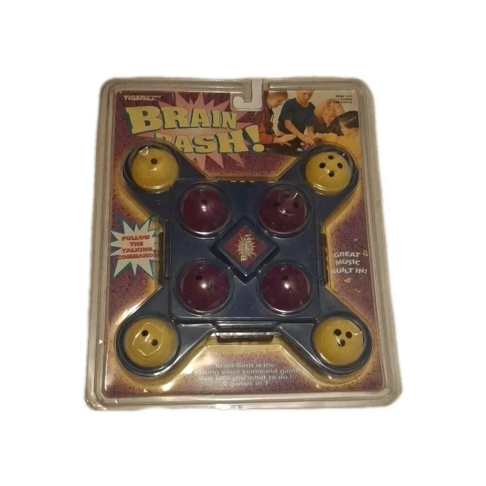 Vintage Sealed 1994 Tiger Electronics Brain Bash Voice Command Memory Game